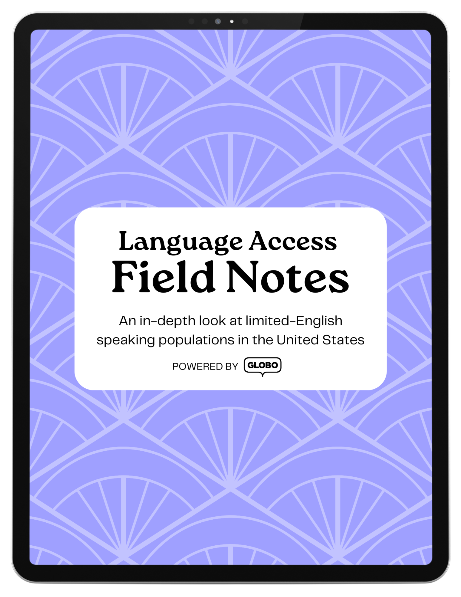 Language Access Field Notes Guide loaded on an iPad
