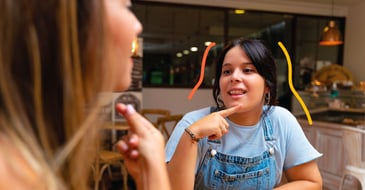 People using sign language